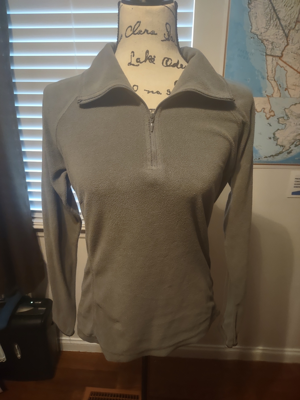 Columbia Women's Light Gray Half-Zip Fleece Pullover